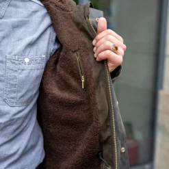 Manifattura Ceccarelli Long Mountain Jacket Waxed Chocolate><noscript><img width=