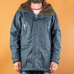 Manifattura Ceccarelli Long Mountain Jacket Waxed Navy> Jacken