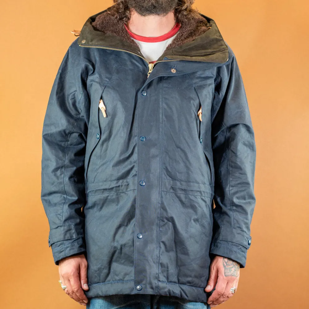 Manifattura Ceccarelli Long Mountain Jacket Waxed Navy> Jacken