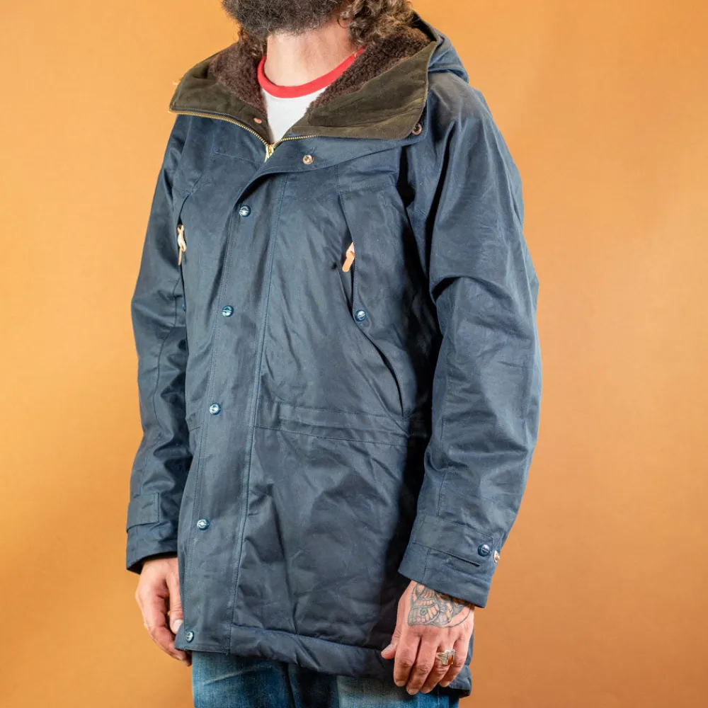 Manifattura Ceccarelli Long Mountain Jacket Waxed Navy> Jacken