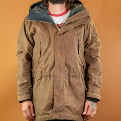 Manifattura Ceccarelli Long Mountain Jacket Waxed Dark Tan> Jacken