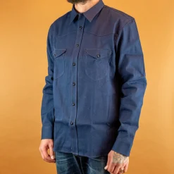Indigofera Manolito Yambaru Selvedge Denim 6,5oz Indigo> Hemden