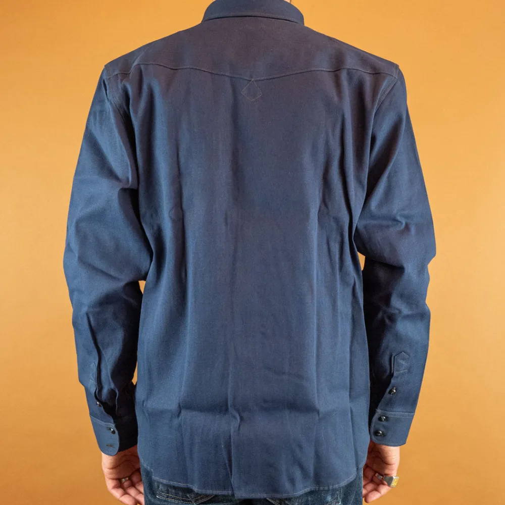 Indigofera Manolito Yambaru Selvedge Denim 6,5oz Indigo> Hemden