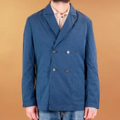 Universal Works Manor Jacket Summer Canvas Navy> Jacken