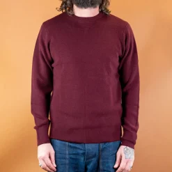 Merz beim Schwanen Men's Pullover Merinowolle Classic Fit Burgundy> Pullover