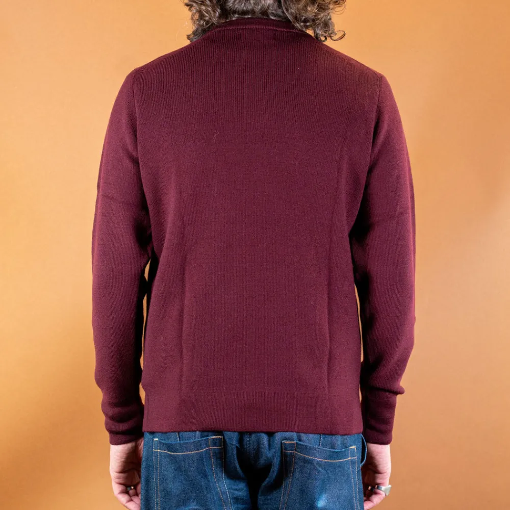 Merz beim Schwanen Men's Pullover Merinowolle Classic Fit Burgundy> Pullover