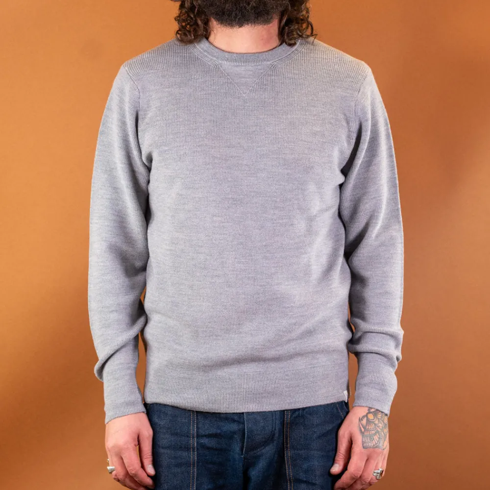 Merz beim Schwanen Men's Pullover Merinowolle Classic Fit Grey Melange> Pullover