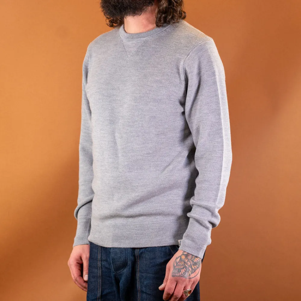Merz beim Schwanen Men's Pullover Merinowolle Classic Fit Grey Melange> Pullover