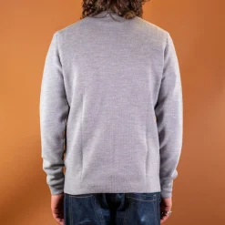 Merz beim Schwanen Men's Pullover Merinowolle Classic Fit Grey Melange><noscript><img width=