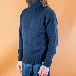 Merz beim Schwanen Men's Rollkragen Pullover Relaxed Fit Dark Navy> Pullover
