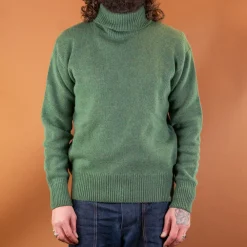 Merz beim Schwanen Men's Rollkragen Pullover Relaxed Fit Moss> Pullover