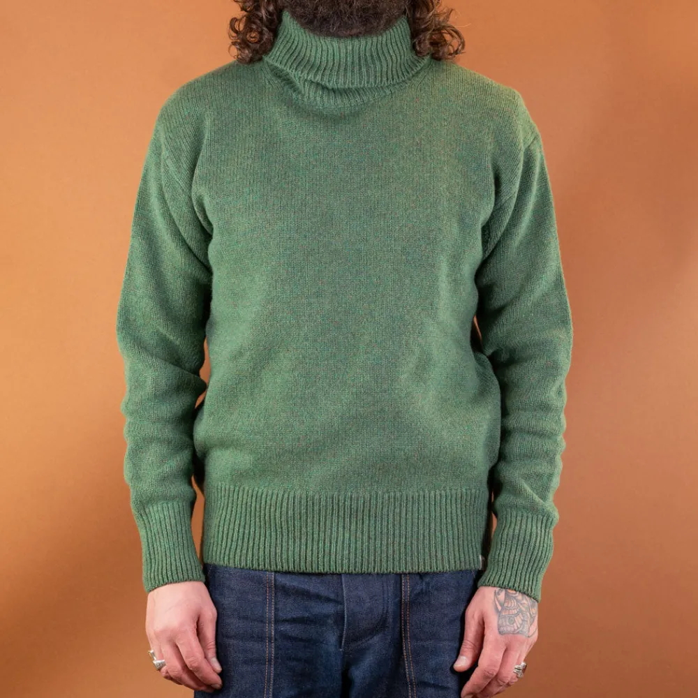 Merz beim Schwanen Men's Rollkragen Pullover Relaxed Fit Moss> Pullover