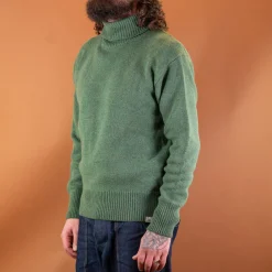 Merz beim Schwanen Men's Rollkragen Pullover Relaxed Fit Moss> Pullover