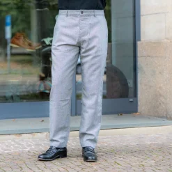 Universal Works Military Chino Leon Tweed Grey> Hosen