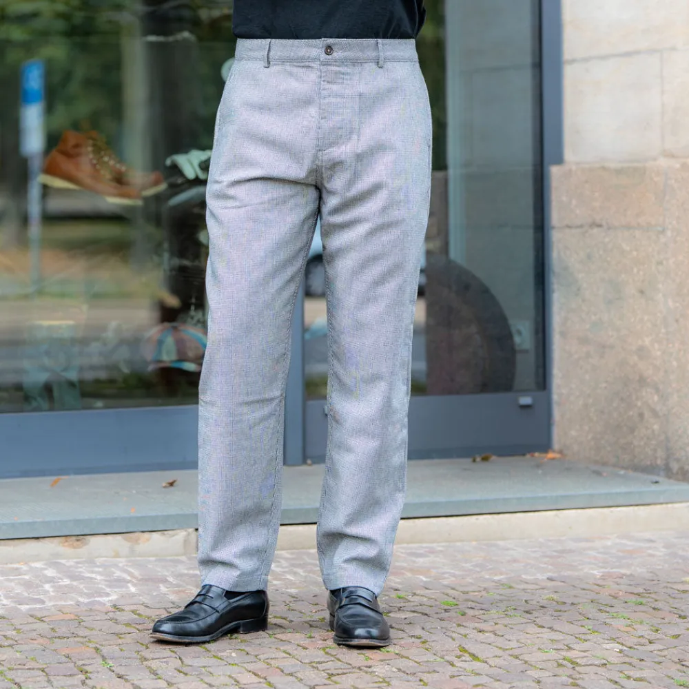 Universal Works Military Chino Leon Tweed Grey> Hosen