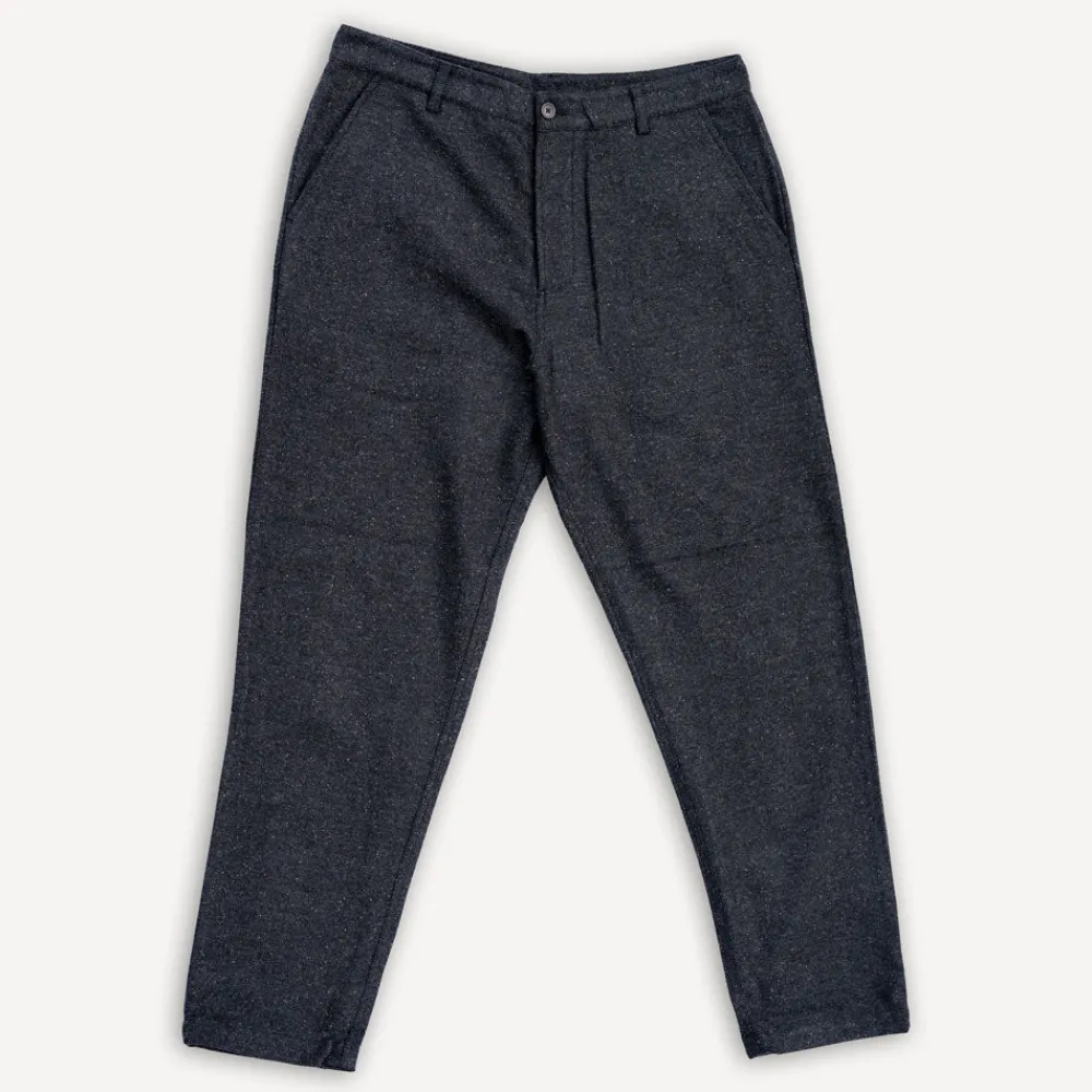 Universal Works Military Chino Salt ´n Pepper Tweed Black> Hosen