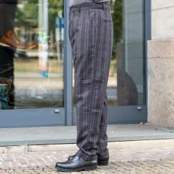 Universal Works Military Chino Twist Wool Check Brown><noscript><img width=