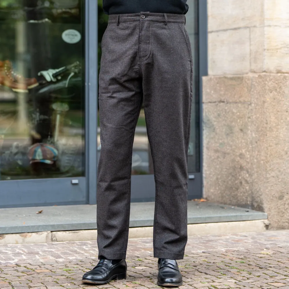 Universal Works Military Chino Upcycled Tweed Brown> Hosen