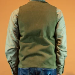 Momotaro Military Whipcord Vest Oliv><noscript><img width=