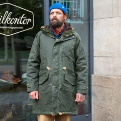 Manifattura Ceccarelli Mountain Parka Waxed Dark Green> Jacken