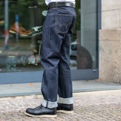 Edwin Nashville Red Listed Selvage Denim 14oz Blue><noscript><img width=