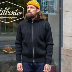 Andersen-Andersen Navy Full Zip Black> Pullover