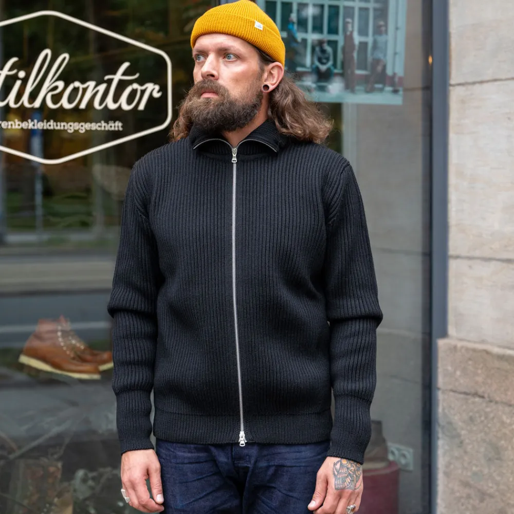 Andersen-Andersen Navy Full Zip Black> Pullover