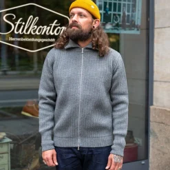 Andersen-Andersen Navy Full Zip Grey> Pullover