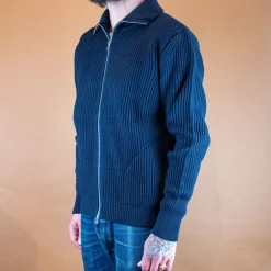 Andersen-Andersen Navy Full Zip Pockets Navy> Pullover
