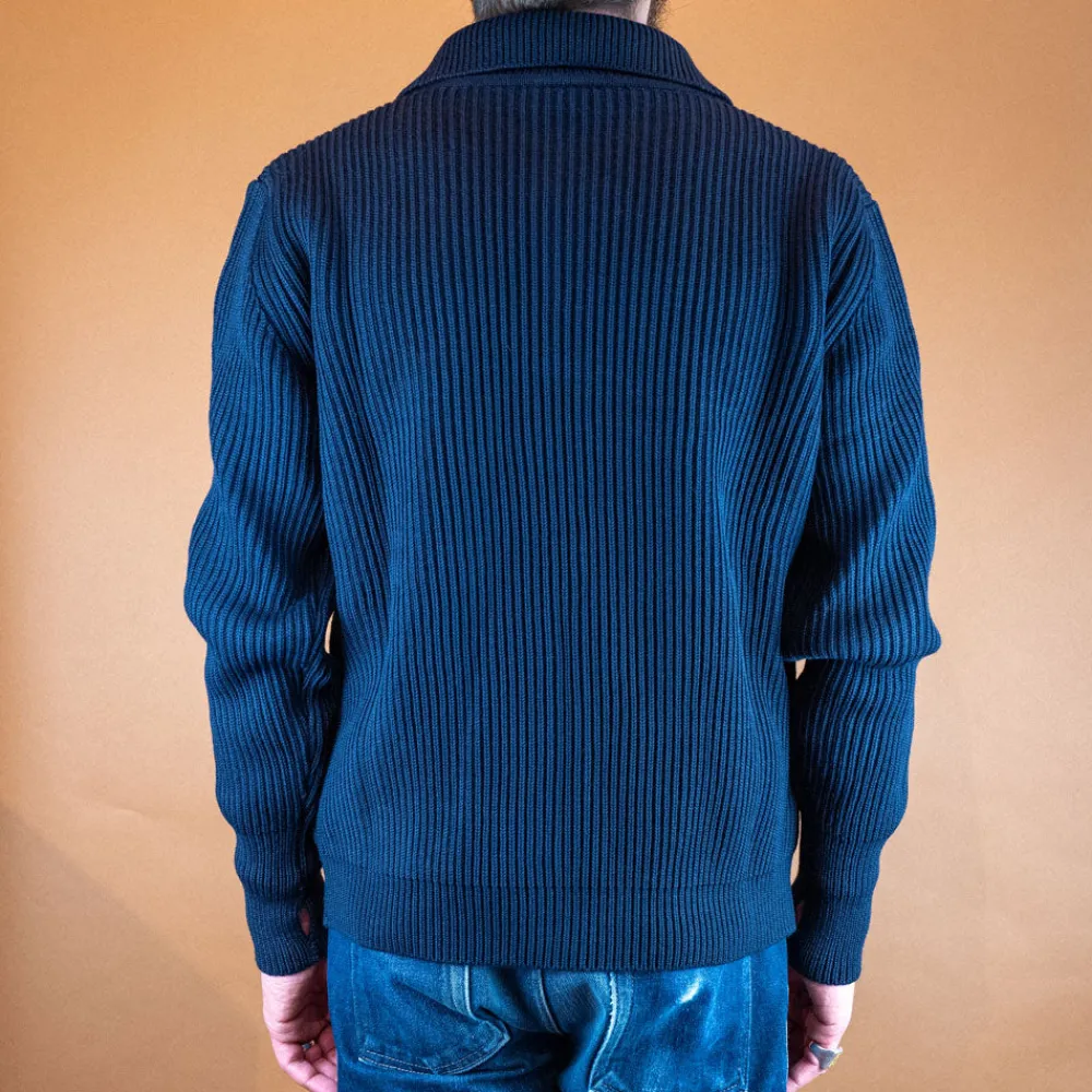 Andersen-Andersen Navy Full Zip Pockets Navy> Pullover