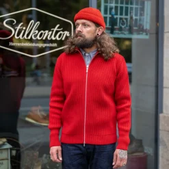 Andersen-Andersen Navy Full Zip Red> Pullover