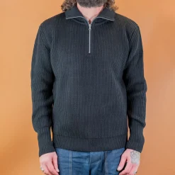 Andersen-Andersen Navy Half Zip Pullover Black> Pullover