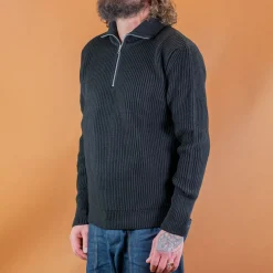 Andersen-Andersen Navy Half Zip Pullover Black> Pullover