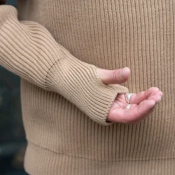 Andersen-Andersen Navy Half Zip Pullover Camel><noscript><img width=