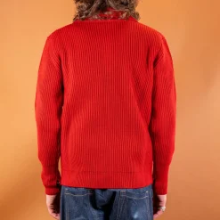 Andersen-Andersen Navy Half Zip Pullover Red><noscript><img width=