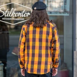 Indigofera Norris Shirt Orange/Vine/Black><noscript><img width=