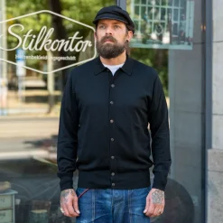 GRP Open Polo Longsleeve Black> Hemden