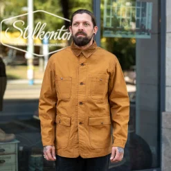 Iron Heart Organic Cotton Duck Chore Jacket IHJ-148 Brown> Jacken