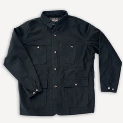 Iron Heart Organic Cotton Duck Chore Jacket IHJ-148 Black> Jacken
