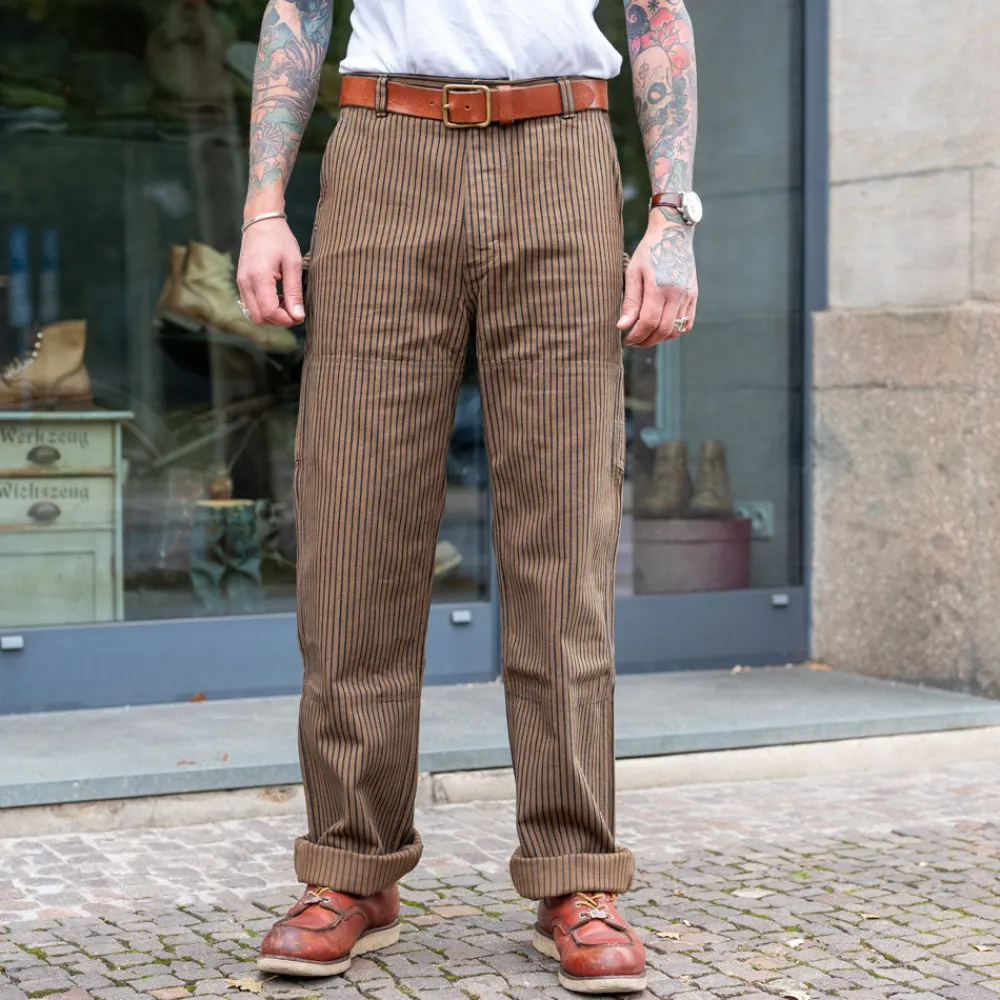 Freenote Cloth Ortega Pants Herringbone Dobby Brown> Hosen