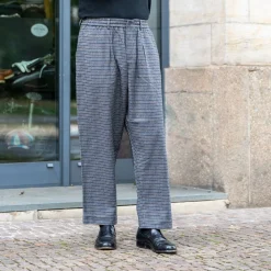 Universal Works Oxford Pant Houndstooth Charcoal> Hosen