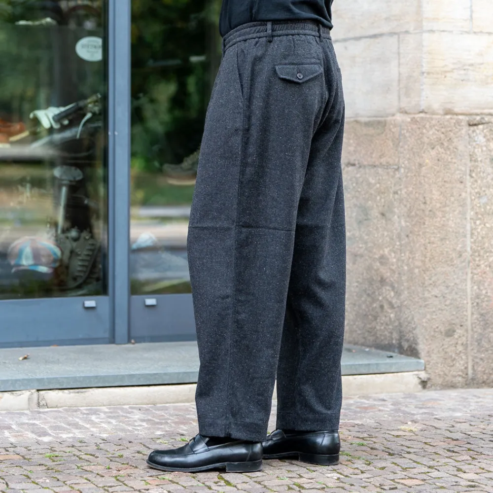 Universal Works Oxford Pant Salt ´N Pepper Tweed Black> Hosen