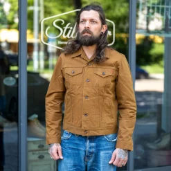 Iron Heart 9oz. Canvas Type III Jacket IHJ-147 Brown> Jacken