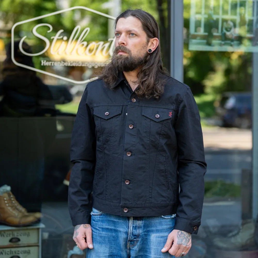 Iron Heart 9oz. Canvas Type III Jacket IHJ-147 Black> Jacken