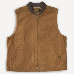 Iron Heart 9oz. Canvas Work Vest IHV-49 Brown> Westen