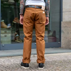 Iron Heart 17oz Duck Straight Cut Jeans IH-634D Brown><noscript><img width=