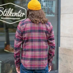 Iron Heart 11oz. Heavy Flannel Western Shirt IHSH-403-GRY Grey><noscript><img width=