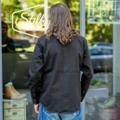 Iron Heart 14oz. Herringbone CPO Western Shirt IHSH-410 Black><noscript><img width=