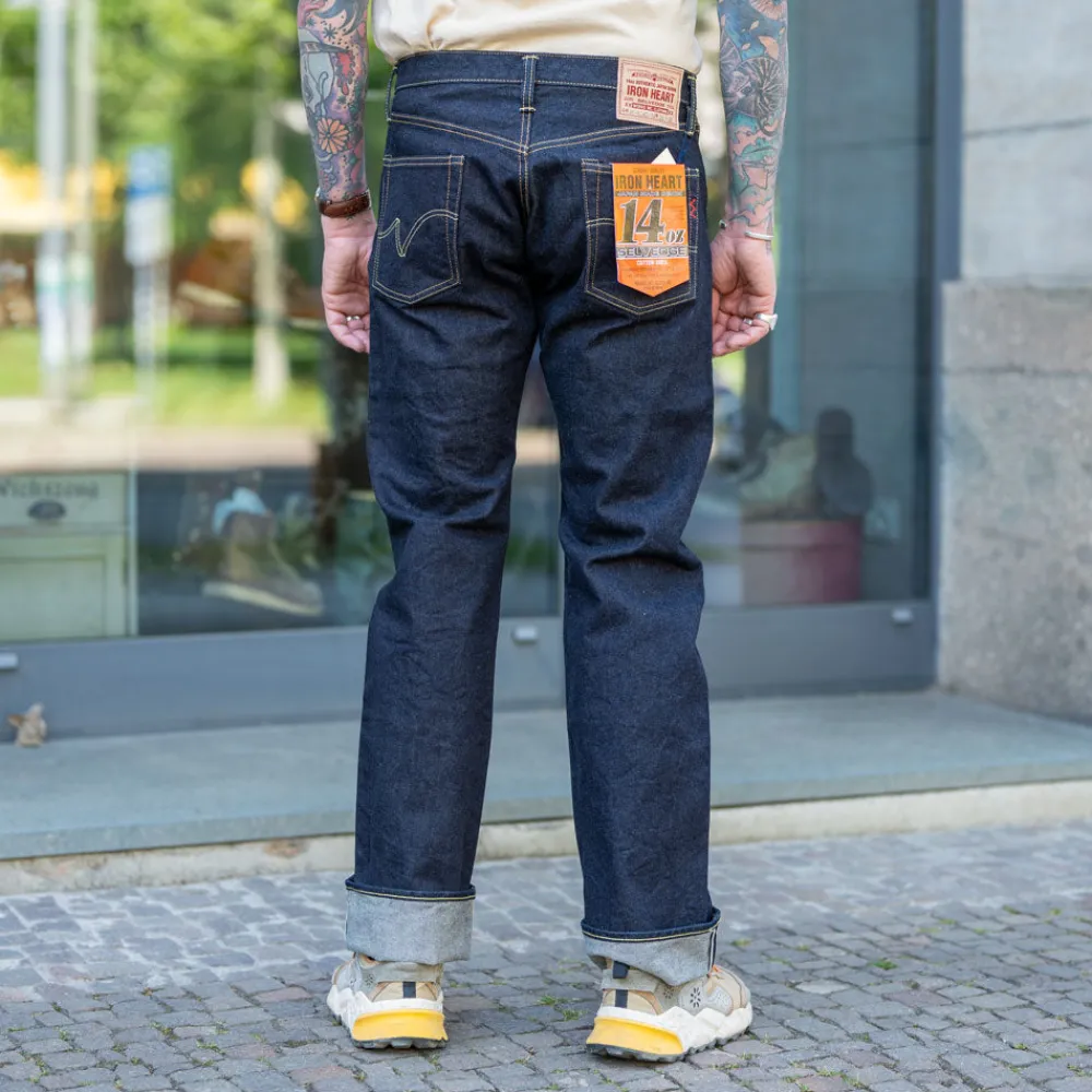 Iron Heart 14oz Selvedge Denim Straight Cut Jeans IH-634S-142> Hosen