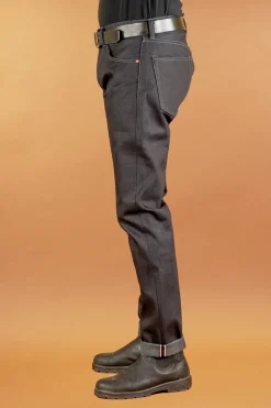 Momotaro 18oz Tight Tapered Denim Indigogrey><noscript><img width=